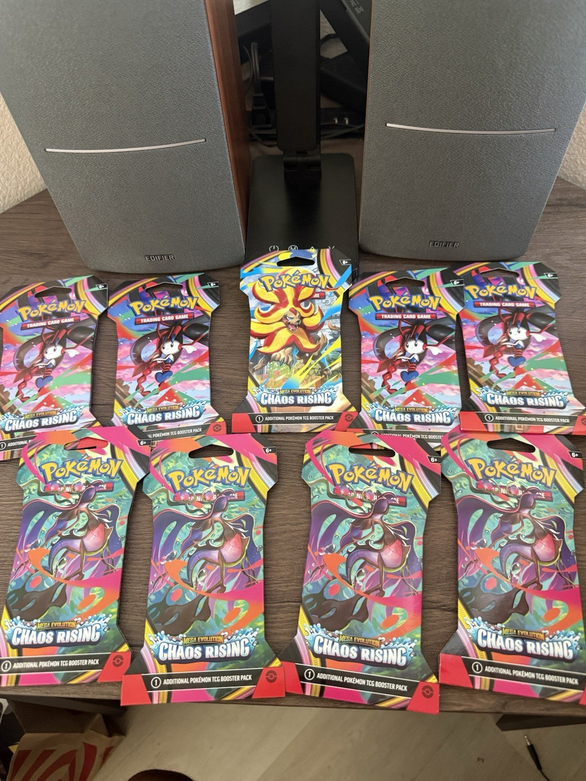 Lot of 9 | Chaos Rising Sleeved Booster Packs And Pokemon