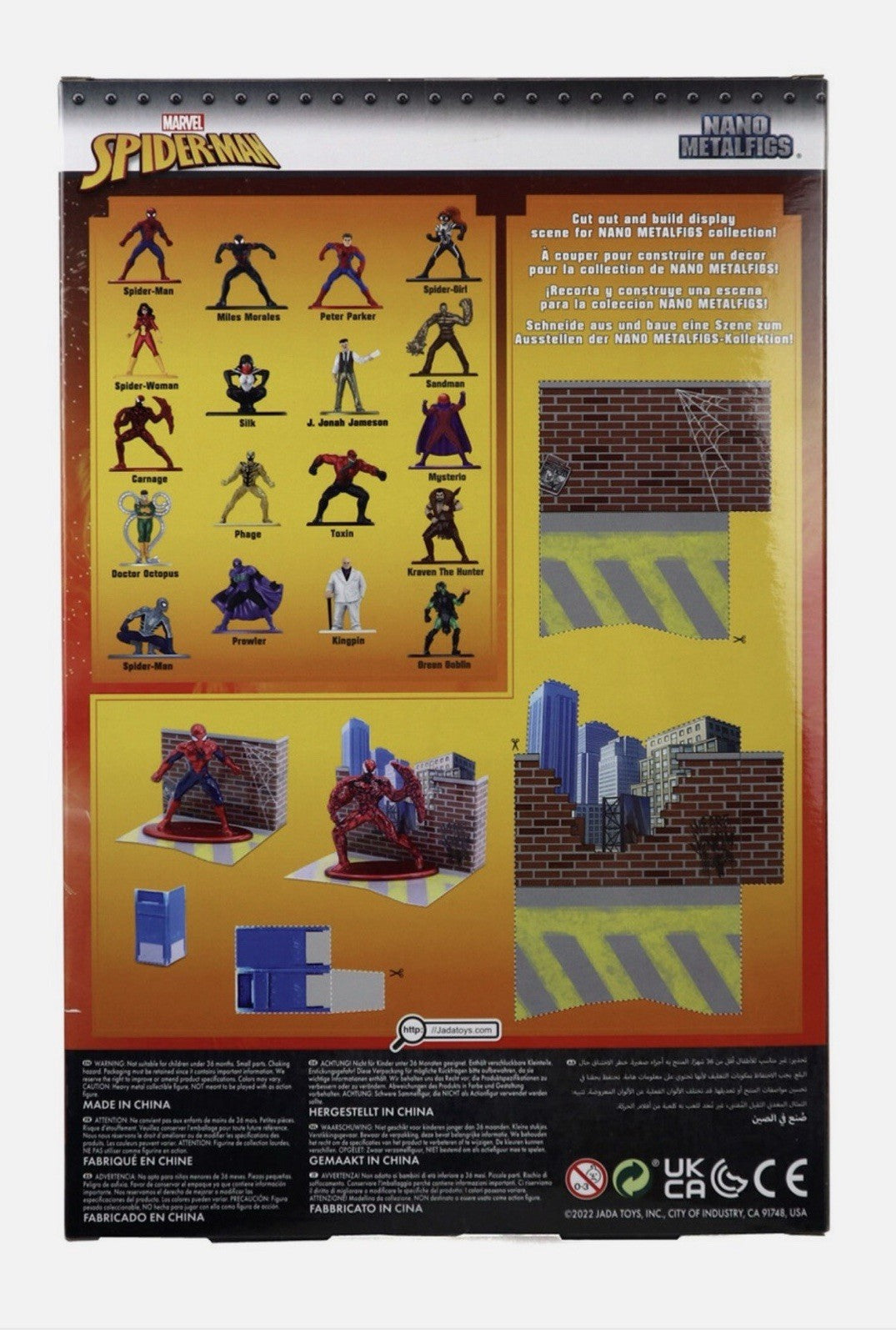Spider-Man Collectible Jada Toys Nano MetalFigs Marvel Character Figures