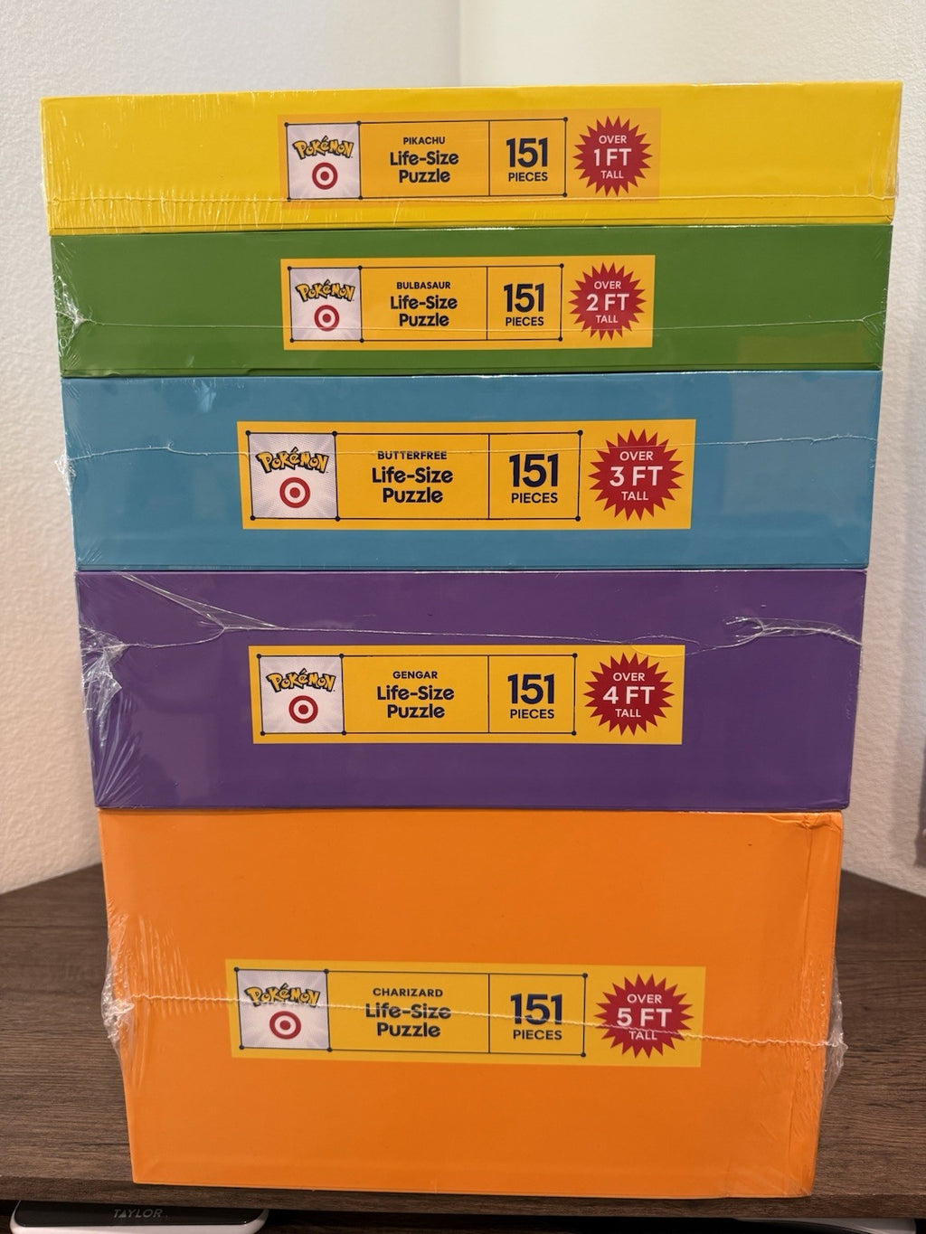 Pokemon x Target LOT OF 5 Life Sized Puzzle Set Sealed NEW IN HAND 151 PCS Each