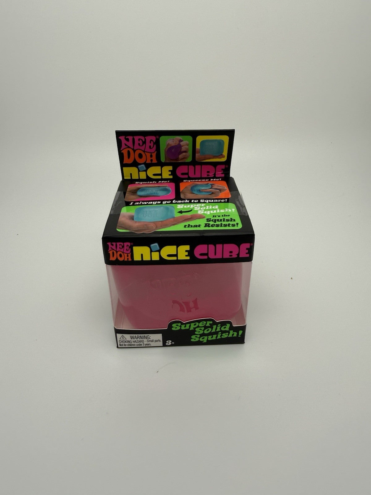 NeeDoh Nice Cube Super Solid Squish AUTHENTIC (Pink)
