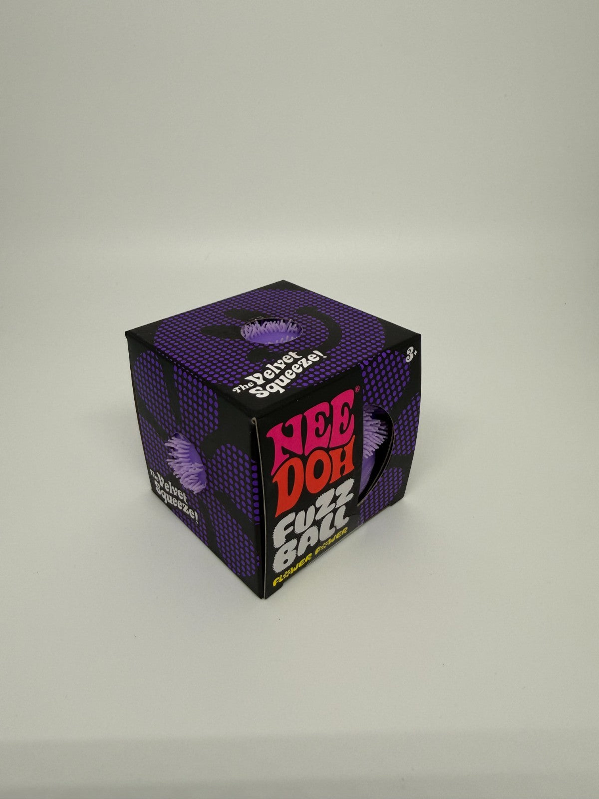 NeeDoh Fuzz Ball Flower Power Purple Sensory Squeeze Toy AUTHENTIC