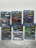 Hot Wheels 1:64 Silver Series Batman Lot Of 6 Batman, Robin, Joker, Riddler Bane