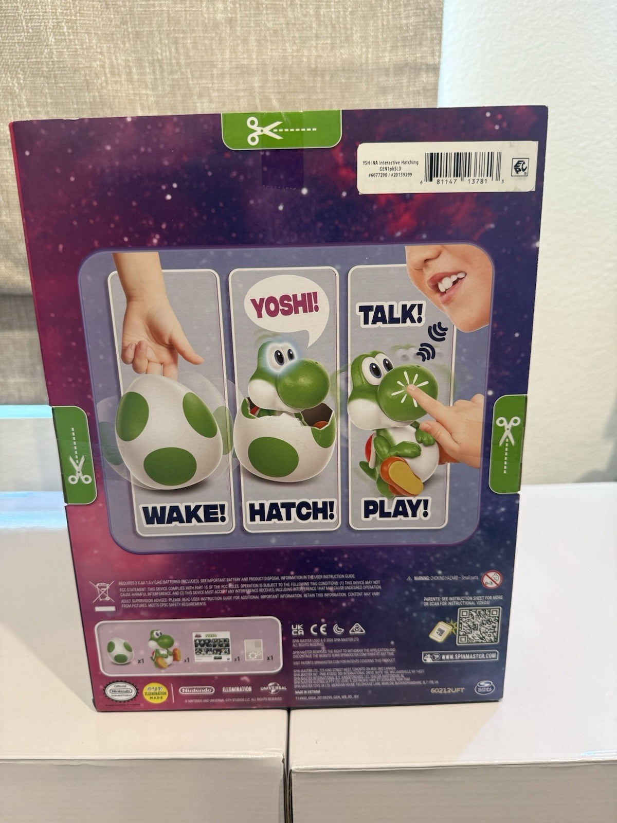 Viral Hatchin' Yoshi The Super Mario Galaxy Movie, Interactive Yoshi Figure New